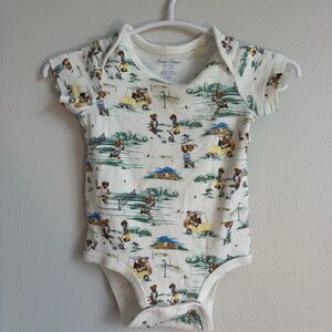 Ralph Lauren Kids Bodysuit - Cream with Playful Print Size 3 Months